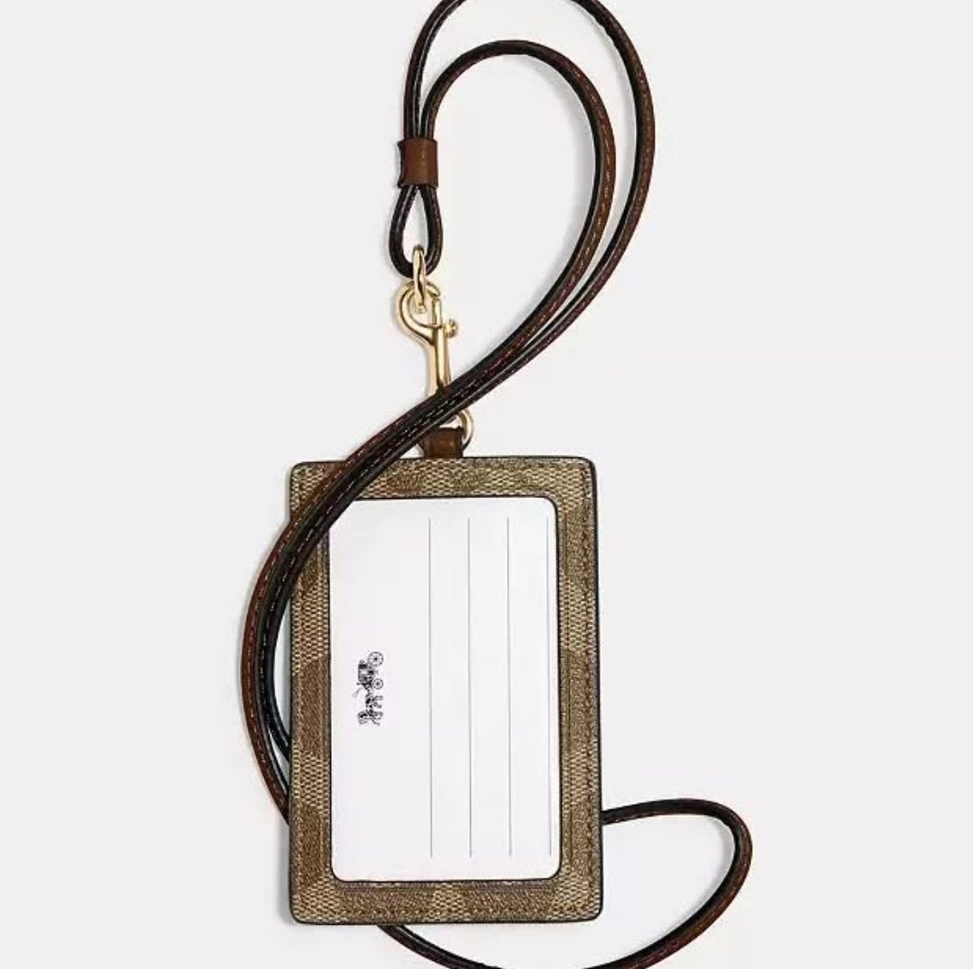 COACH ID LANYARD SIGNATURE CANVAS