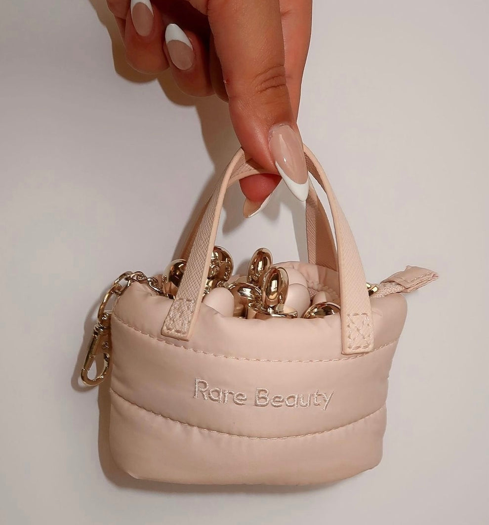 RARE BEAUTY MINI PUFFY TOTE KEYCHAIN