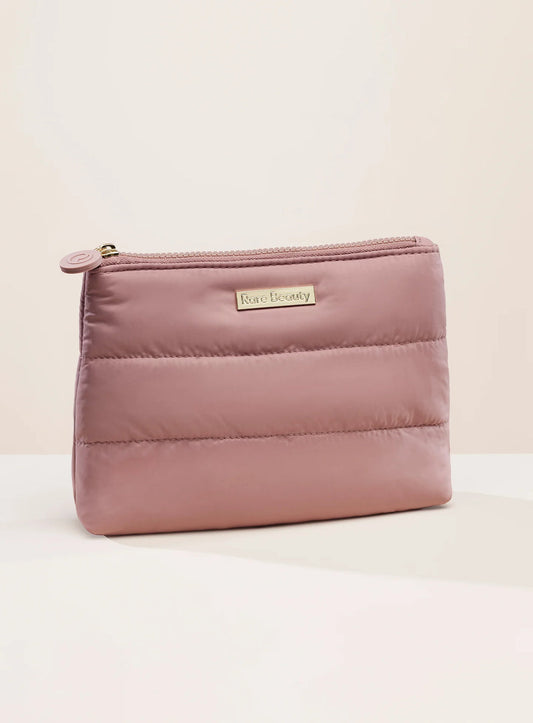 RARE BEAUTY FIND CONFORT PUFFY MAKEUP BAG - TONO MAUVE