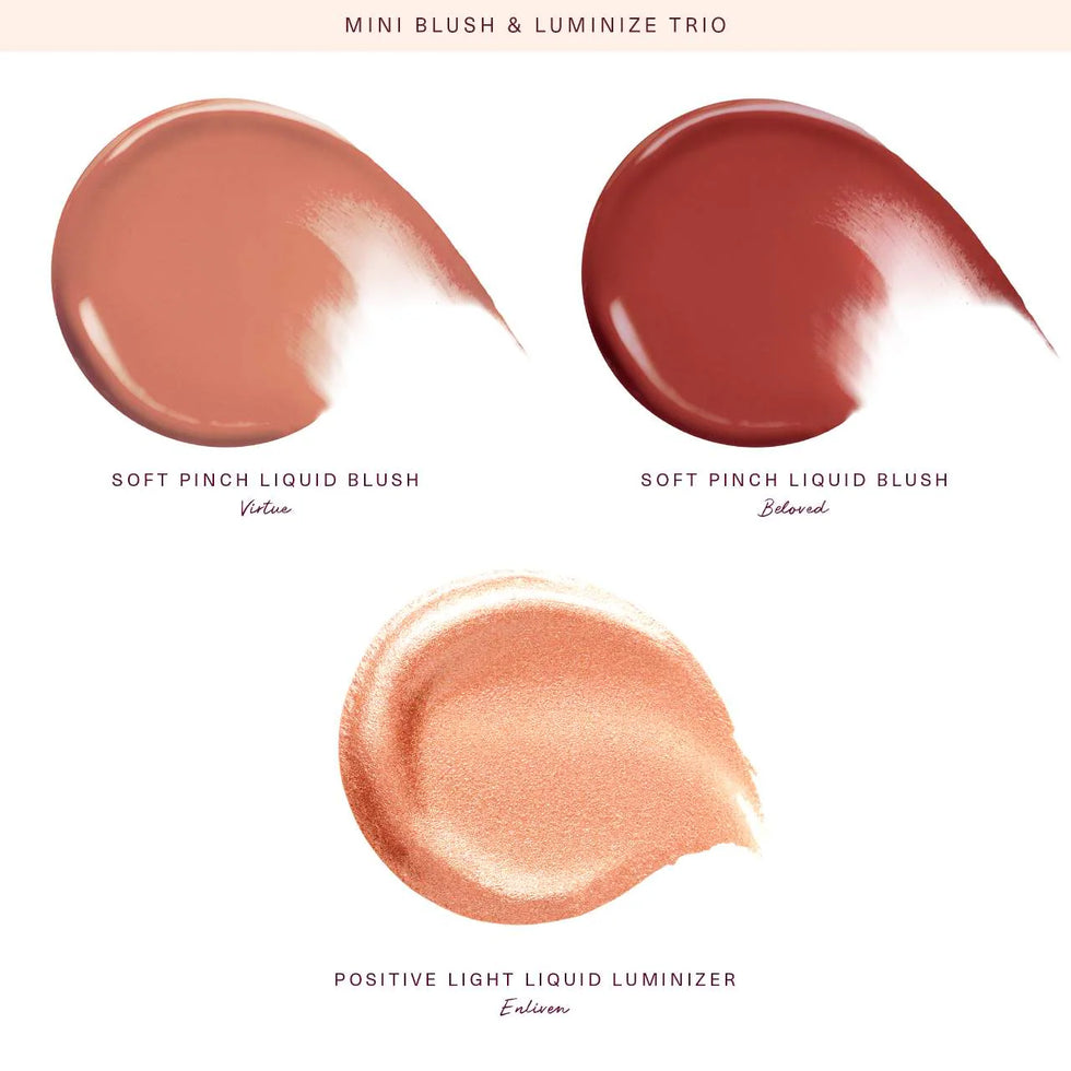 RARE BEAUTY MINI BLUSH AND LUMINIZE TRIO